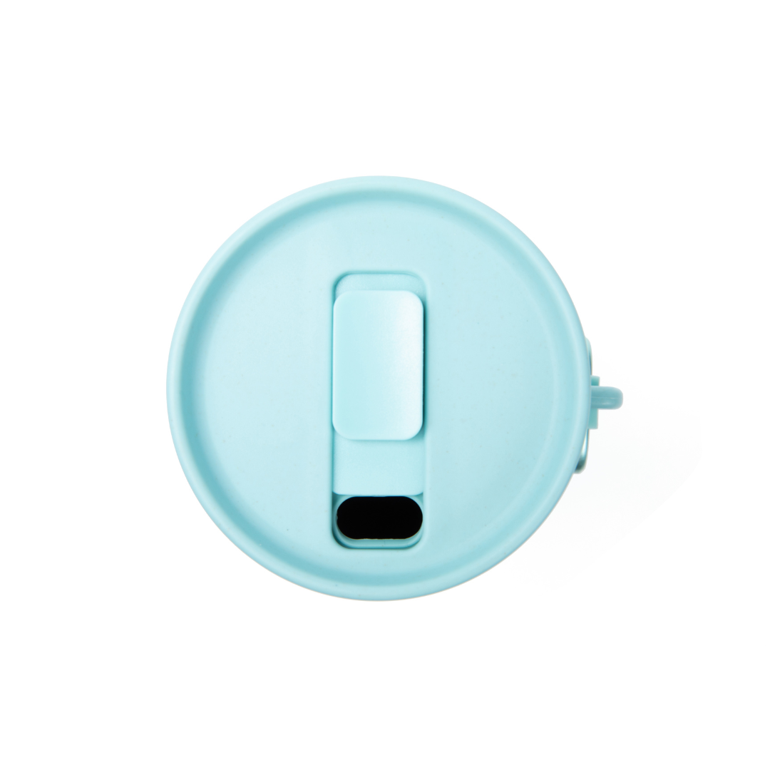 Top of blue water bottle