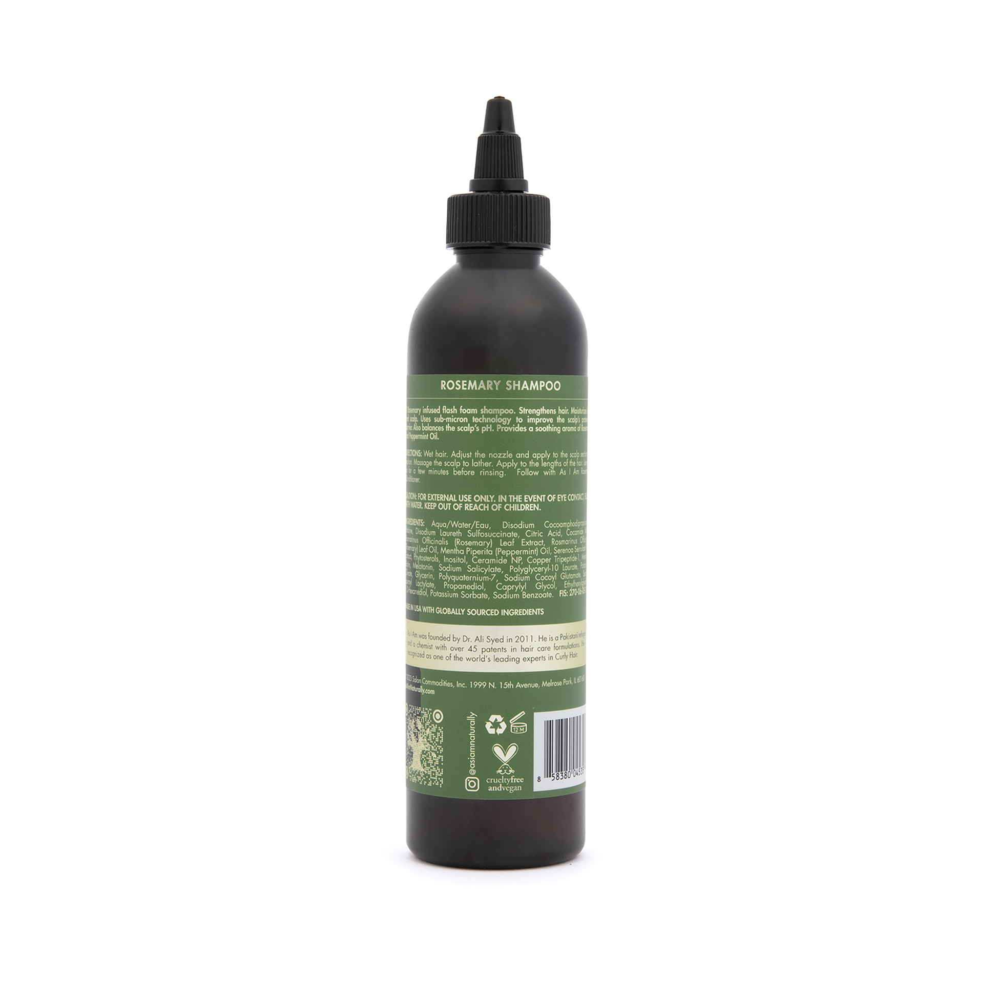 Shampoo bottle back image