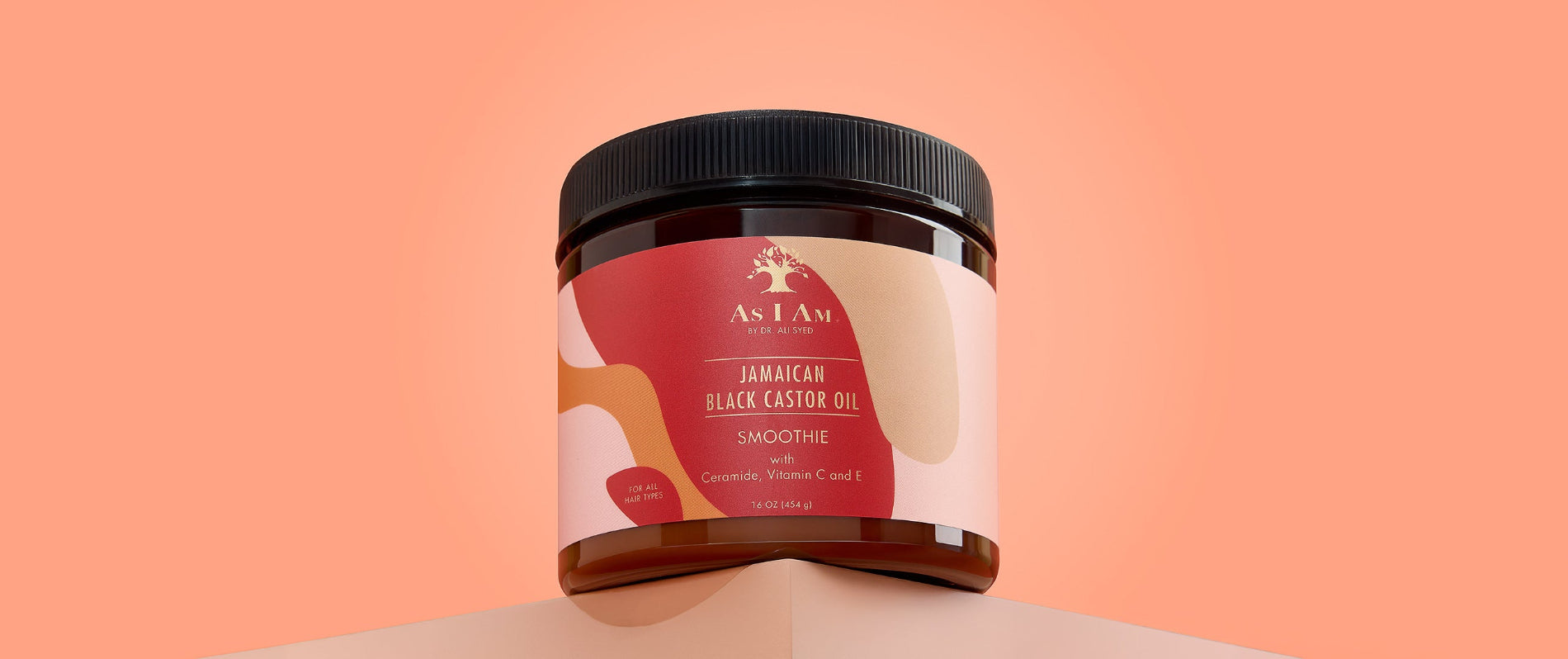 As I Am x Showy Jamaican Black Castor Oil Smoothie — landscape shot of the rich styling cream designed to define curls, reduce frizz, and nourish hair with JBCO-infused moisture.