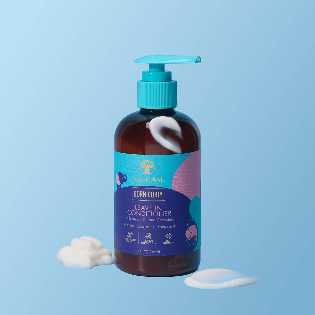 As I Am Born Curly Leave-In Conditioner — in-use application on curly hair