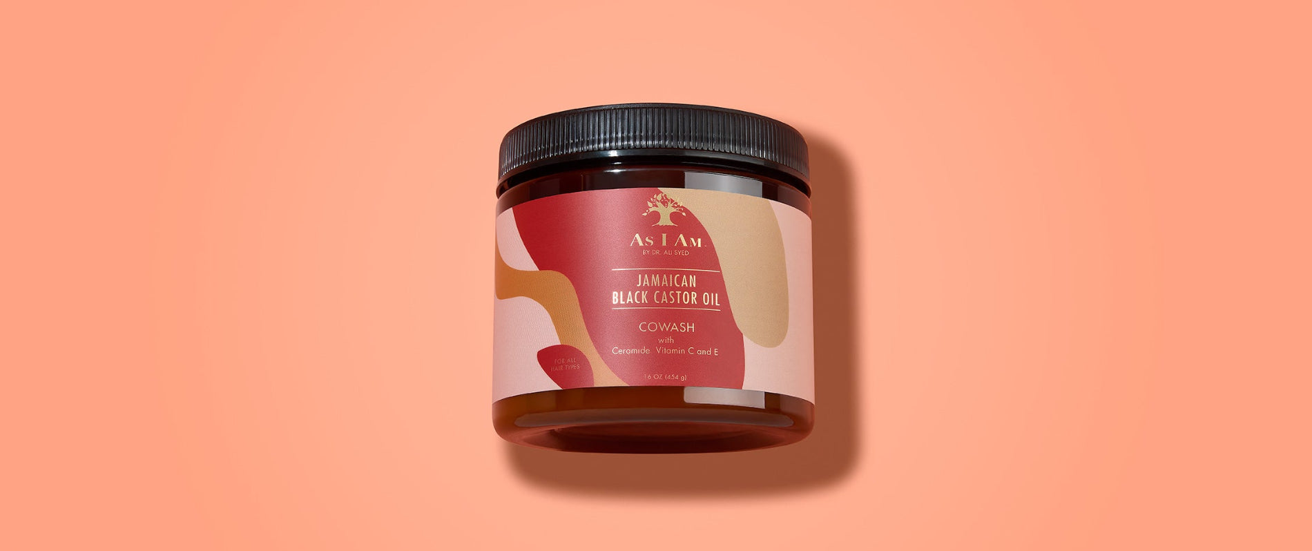 As I Am Jamaican Black Castor Oil CoWash — landscape shot of the cleansing conditioner designed to gently remove buildup while moisturizing and strengthening curls with JBCO.