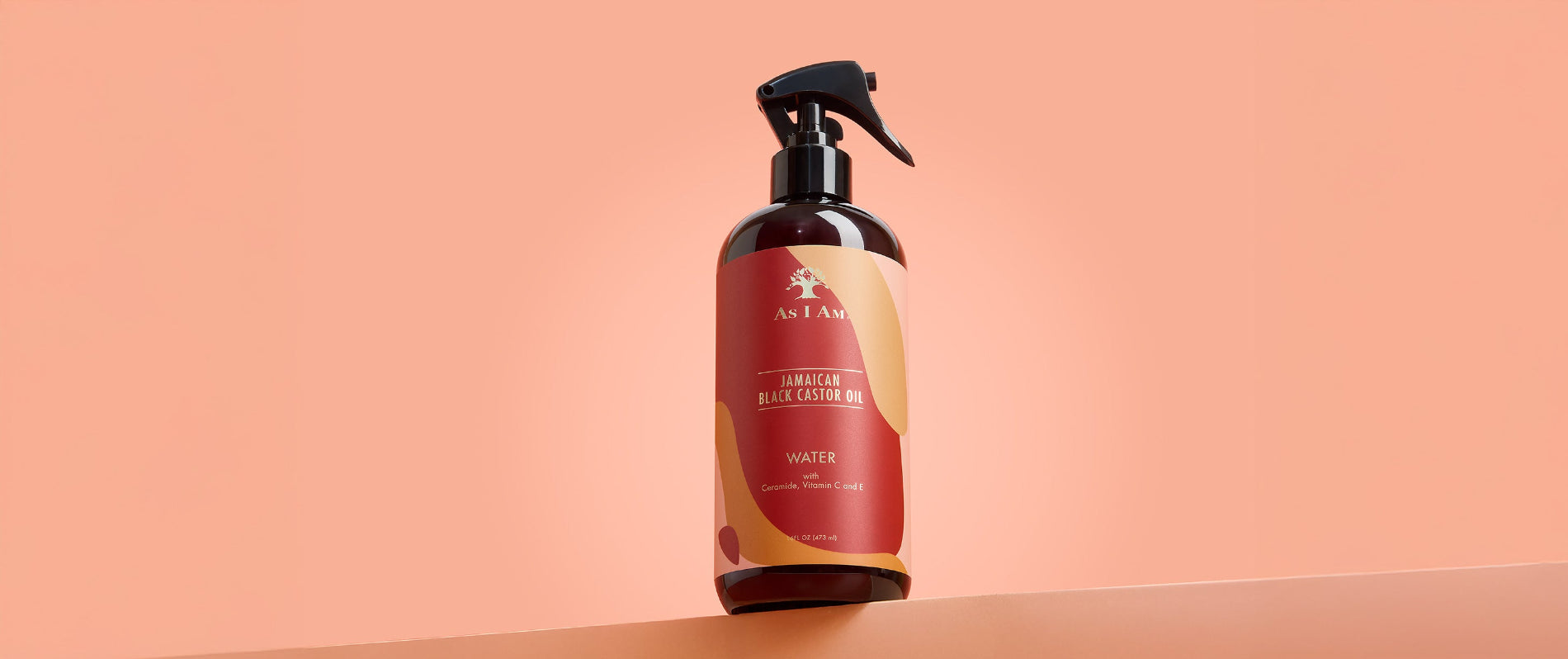 As I Am Jamaican Black Castor Oil Water — landscape image of the hydrating leave-in spray designed to refresh curls, moisturize dry hair, and support healthy growth with JBCO.