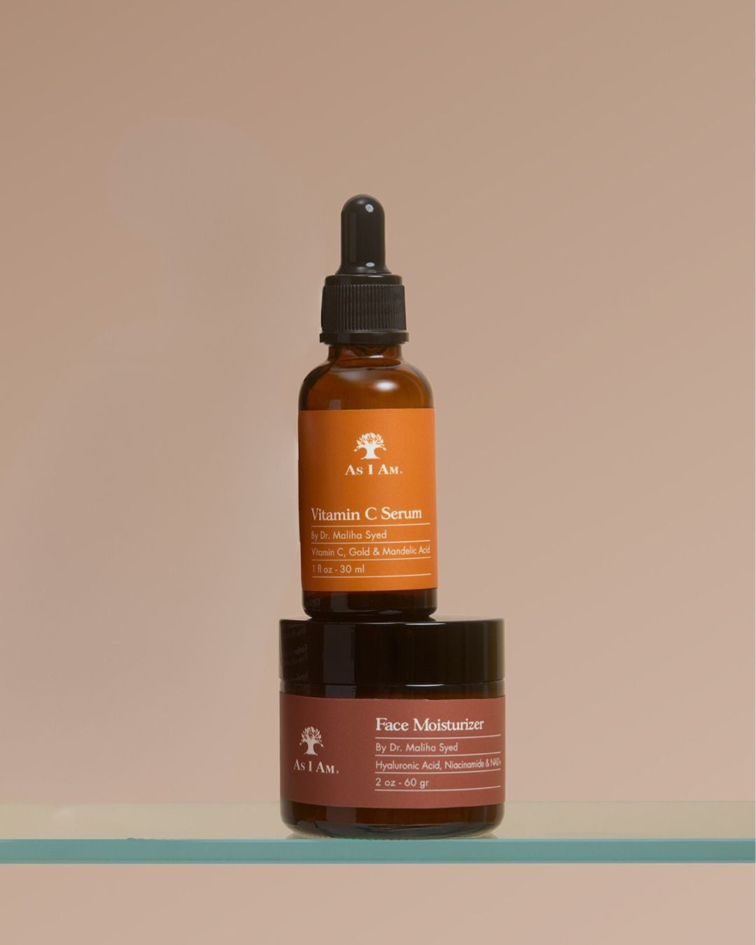 Sérum de vitamina C y crema hidratante facial