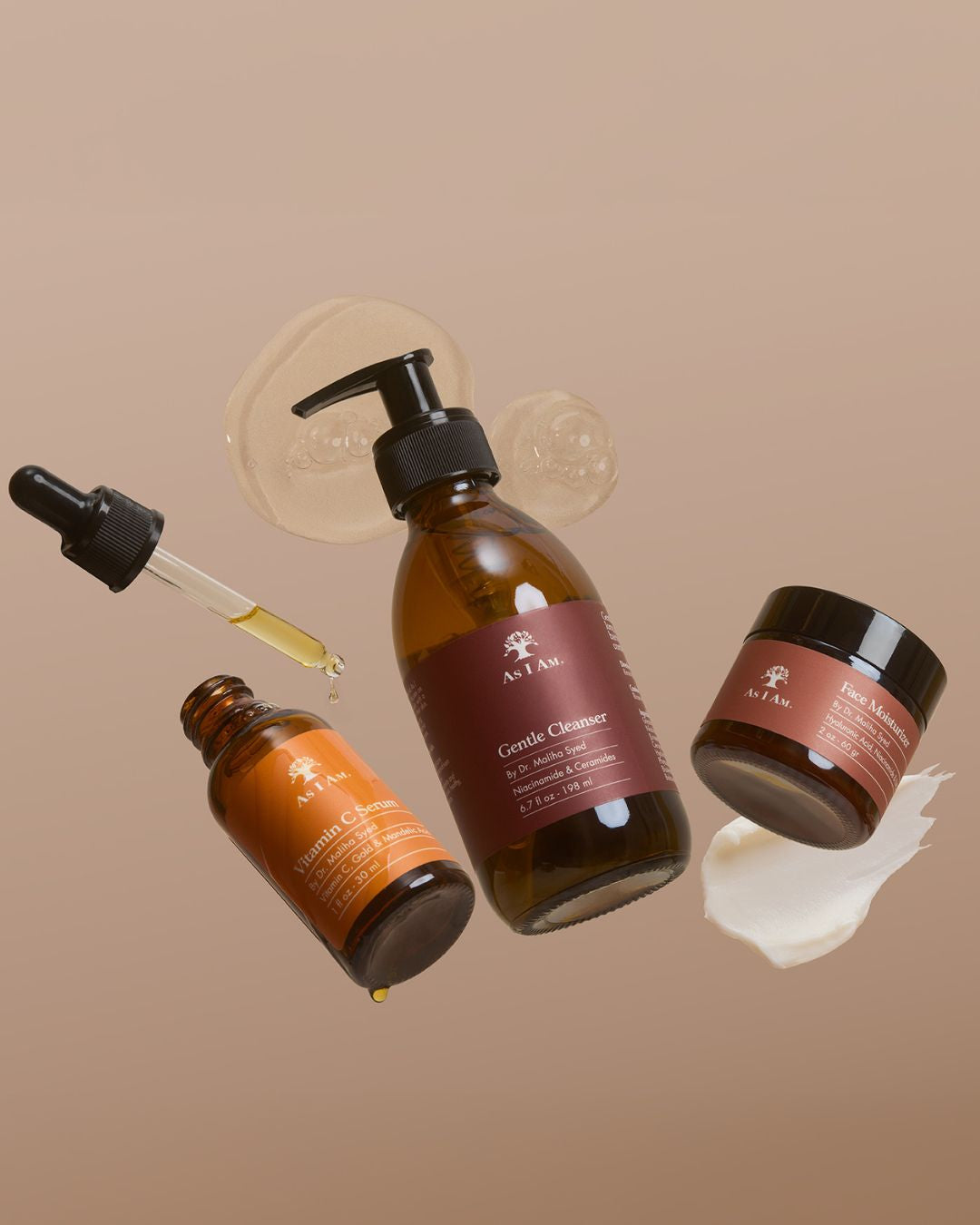 Vitamin C Serum & Gentle Cleanser & Face Moisturizer