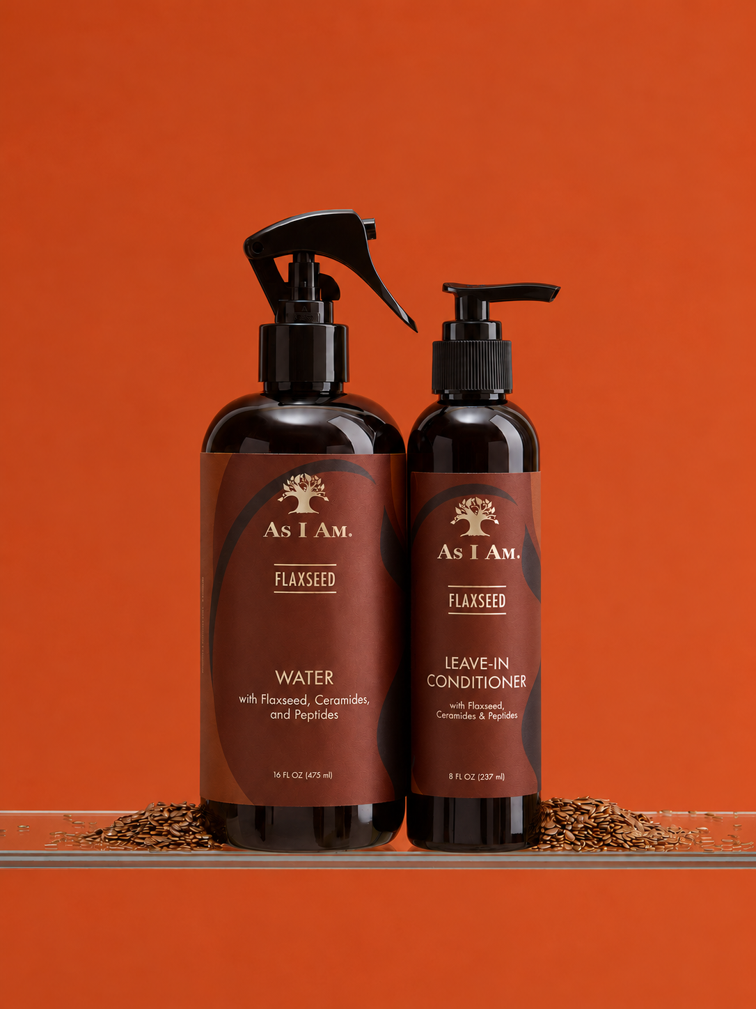Eau de graines de lin et après-shampoing sans rinçage