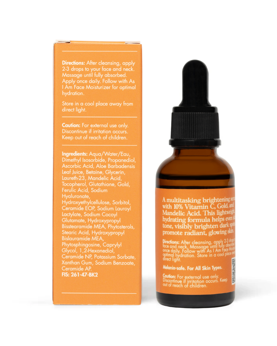 Skincare bottle with dropper and packaging on a white background