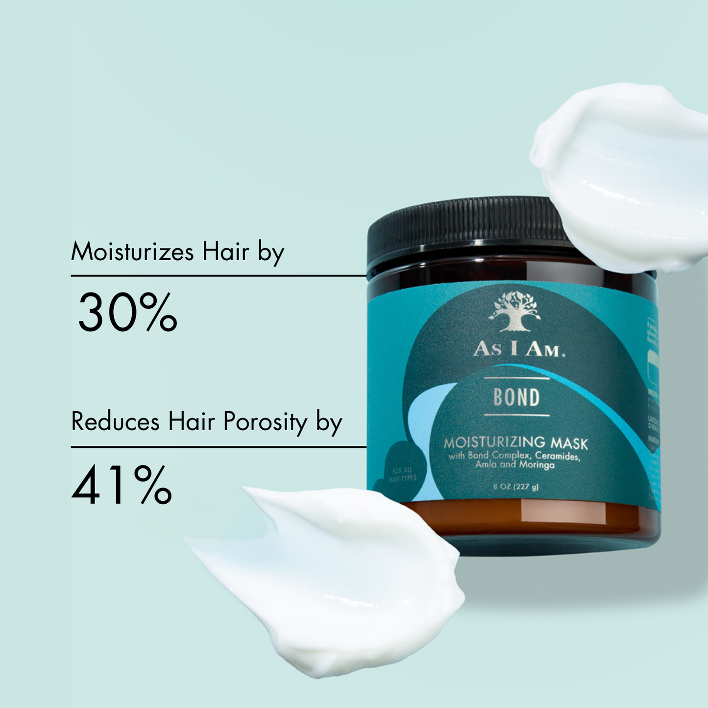 Bond Mask by As I Am – A deep-conditioning treatment that repairs and strengthens hair from within. Enriched with moisturizing ingredients, this mask helps restore damaged hair, improving elasticity and leaving it smooth, hydrated, and revitalized.