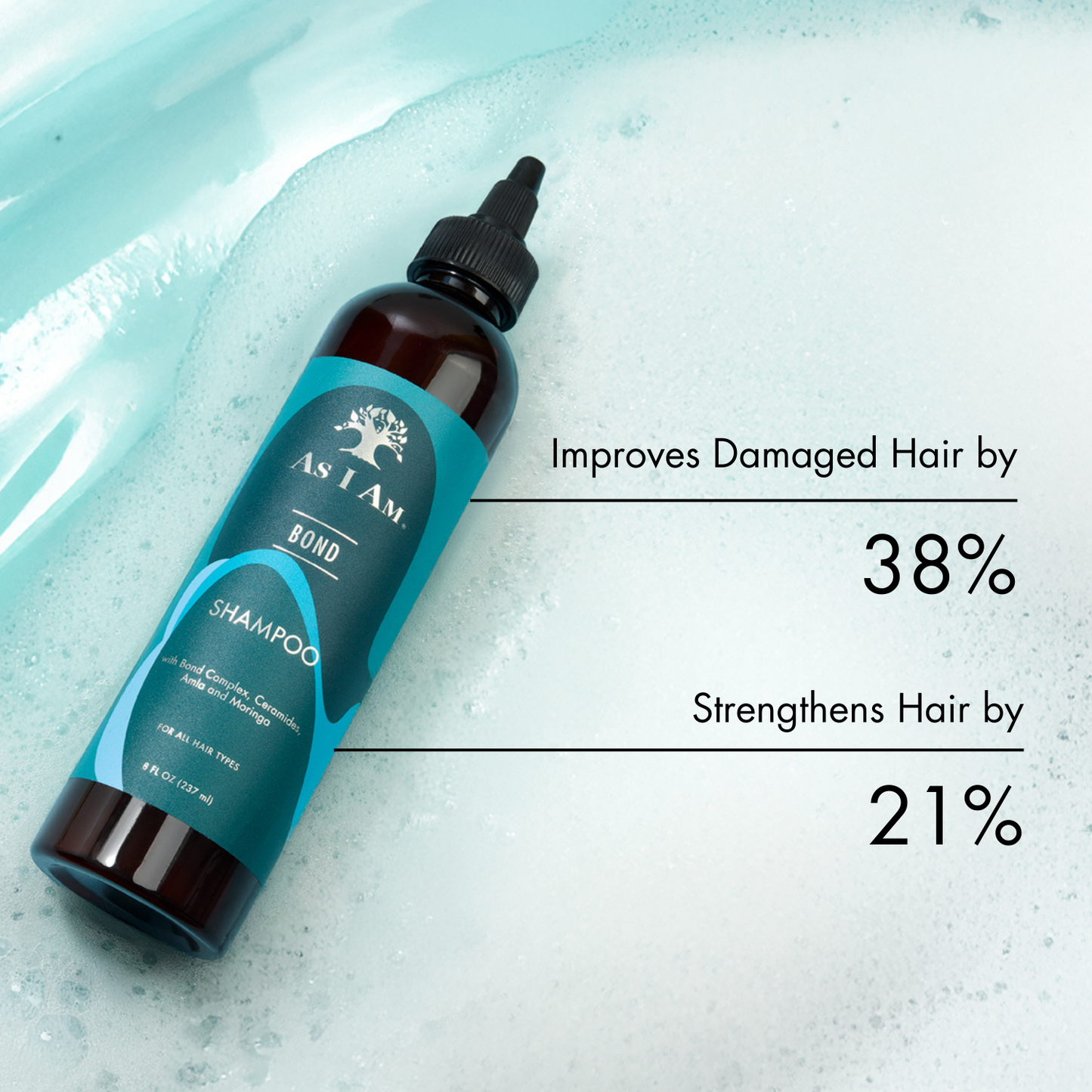 Bond Shampoo by As I Am – Strengthening and repairing shampoo designed for all hair types. This nourishing formula helps restore hair's natural structure, leaving it smooth, healthy, and hydrated. Perfect for dry or damaged hair in need of a revitalizing boost.