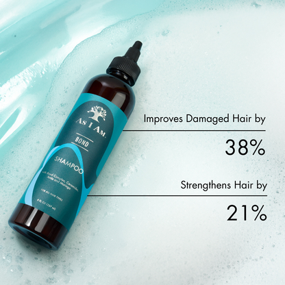 Bond Shampoo by As I Am – Strengthening and repairing shampoo designed for all hair types. This nourishing formula helps restore hair's natural structure, leaving it smooth, healthy, and hydrated. Perfect for dry or damaged hair in need of a revitalizing boost.