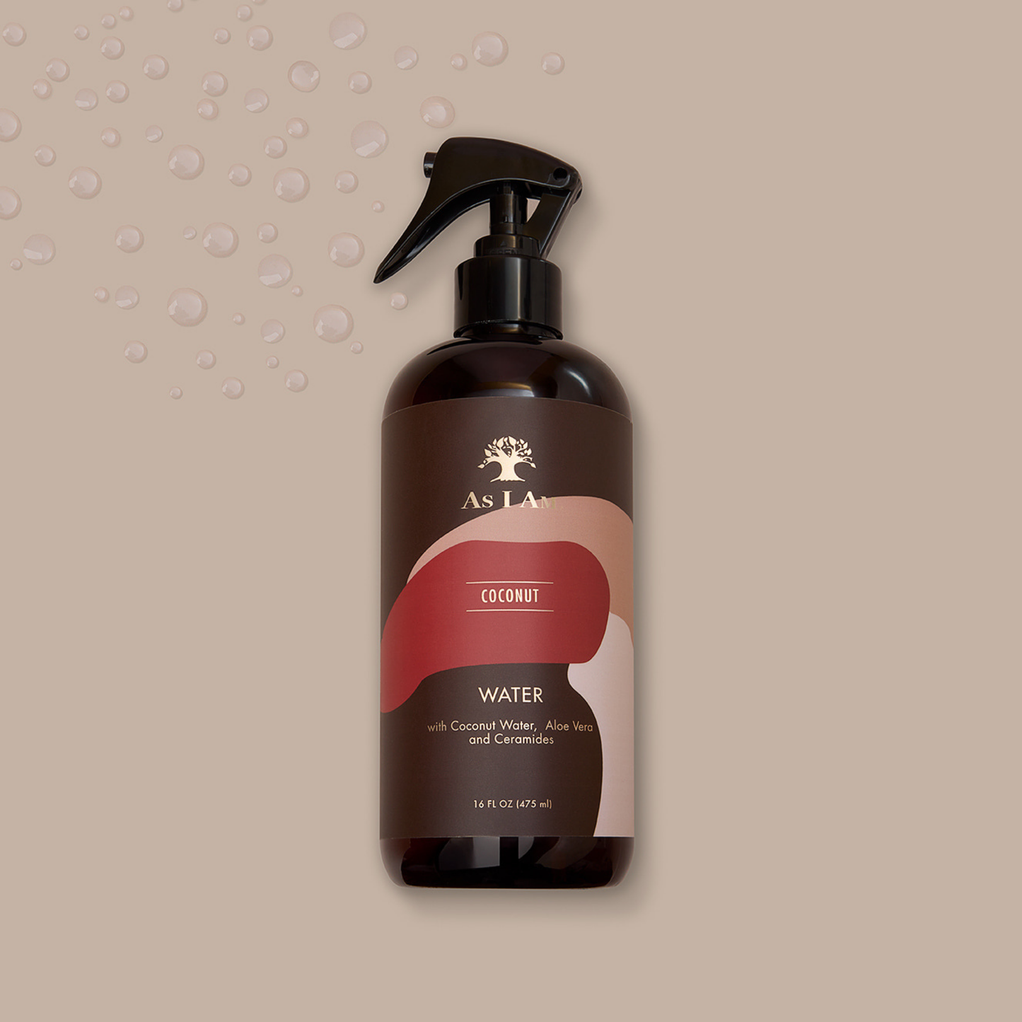 Bottle of As La CoCoNUT water on a beige background