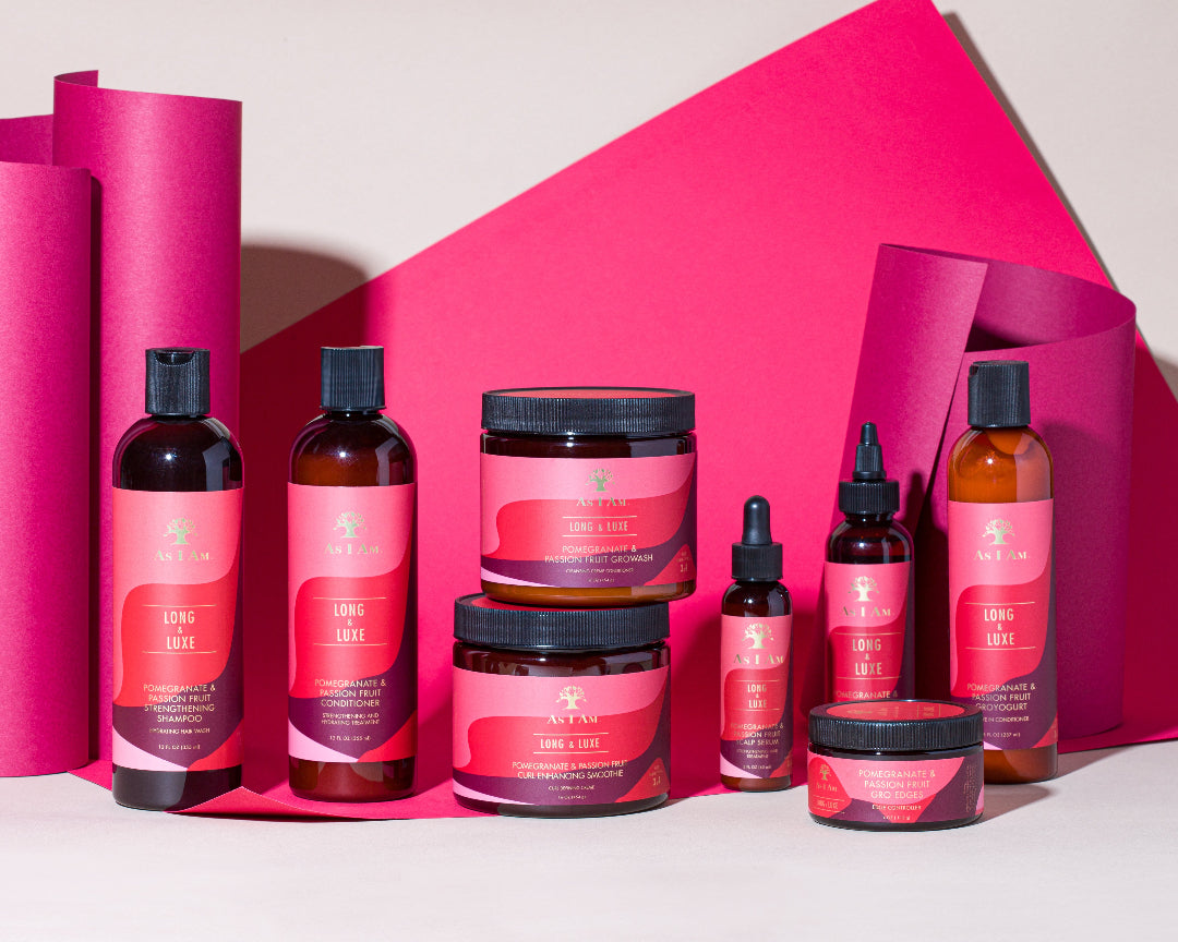 Long & Luxe Collection by As I Am, a haircare line designed to strengthen and promote the growth of longer, healthier hair.