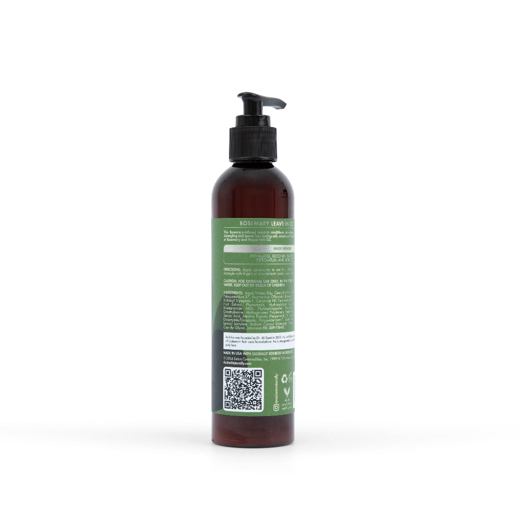 As I Am Rosemary Leave-In Conditioner – Infused with biotin and rosemary to nourish, strengthen, and hydrate hair. Lightweight formula for smooth, healthy curls and coils. 8 fl oz bottle.