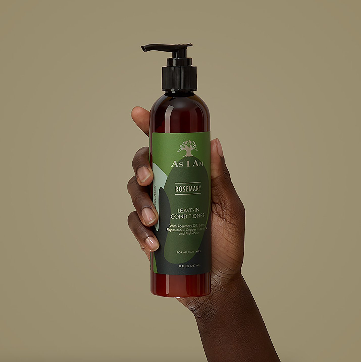 As I Am Rosemary Leave-In Conditioner – Infused with biotin and rosemary to nourish, strengthen, and hydrate hair. Lightweight formula for smooth, healthy curls and coils. 8 fl oz bottle.