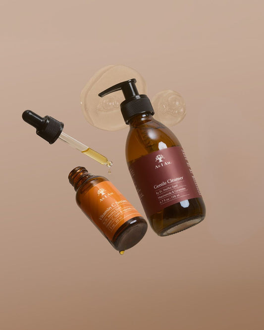 Sérum de vitamina C y limpiador suave