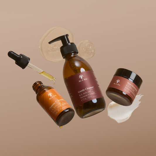 Vitamin C Serum & Gentle Cleanser & Face Moisturizer
