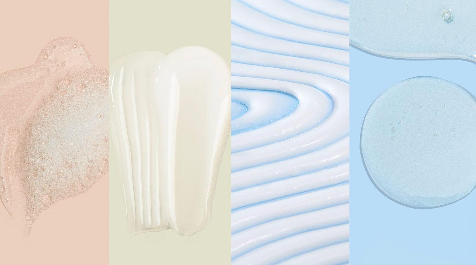 Collage of smooth, pastel-colored textures in a grid pattern.