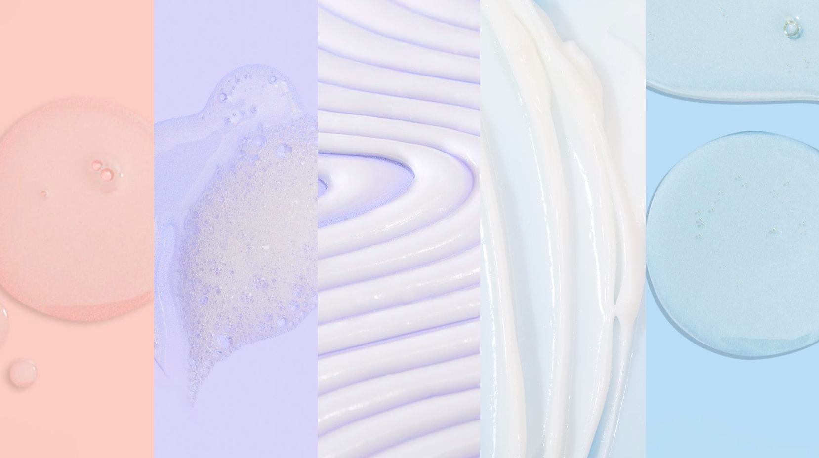 Collage of abstract pastel color swatches