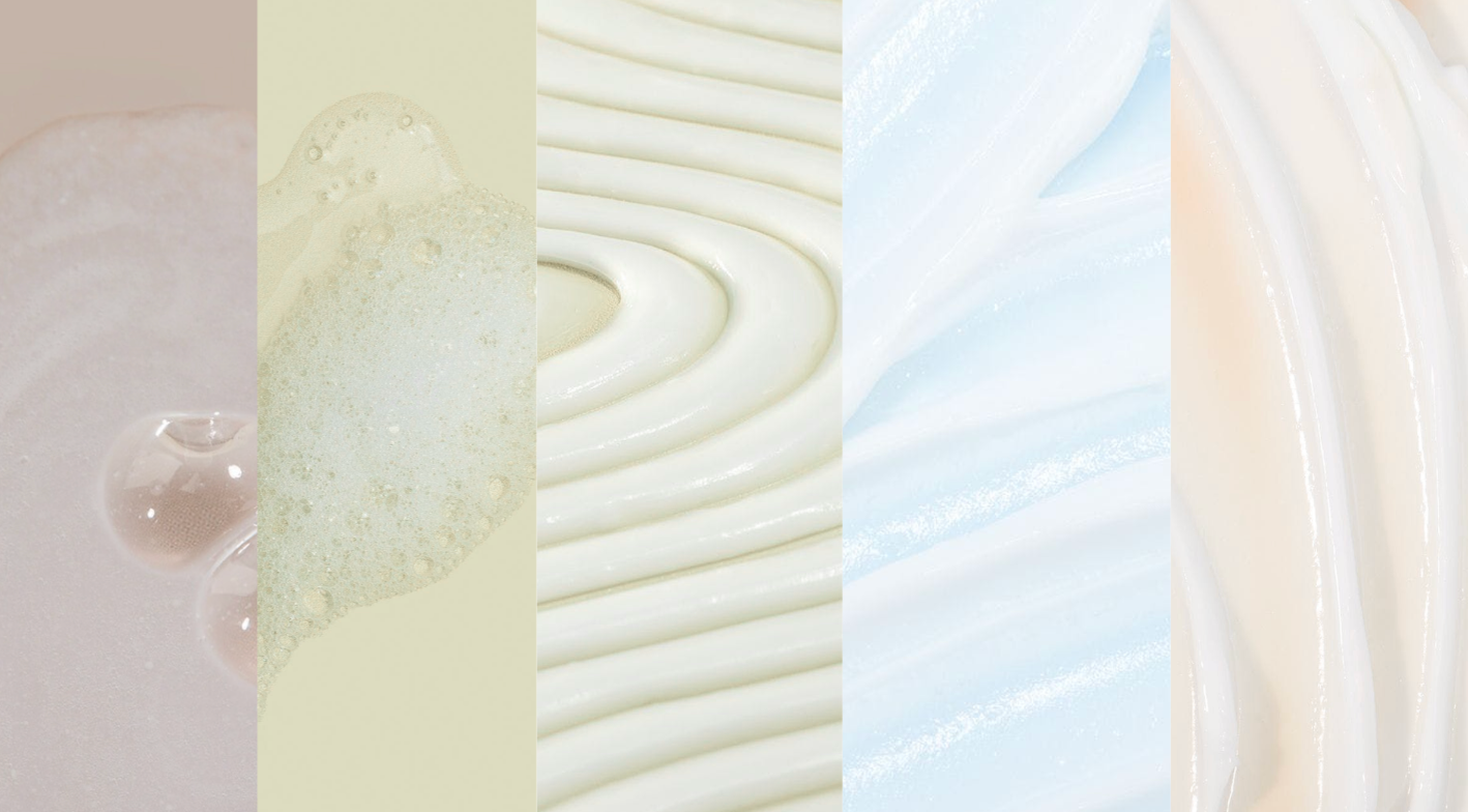 Gradient of beige, white, and light blue colors