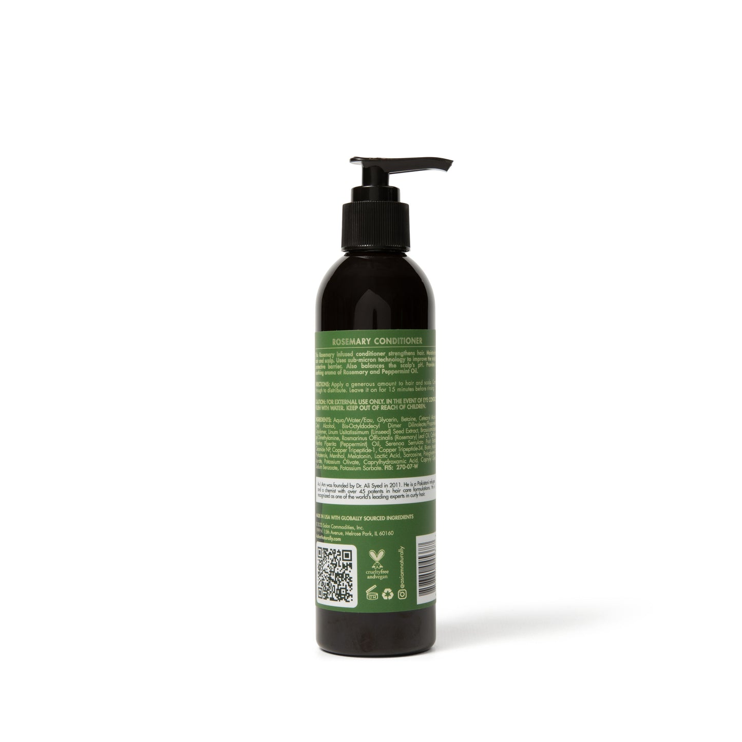As I Am rosemary conditioner back on white background