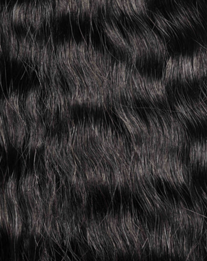 Close-up of dark hair texture