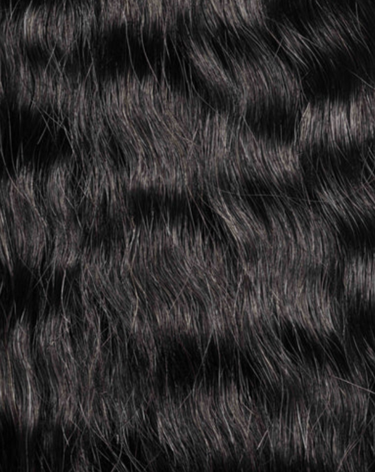 Close-up of dark hair texture