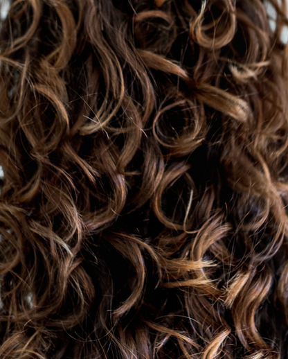 curly brown hair texture